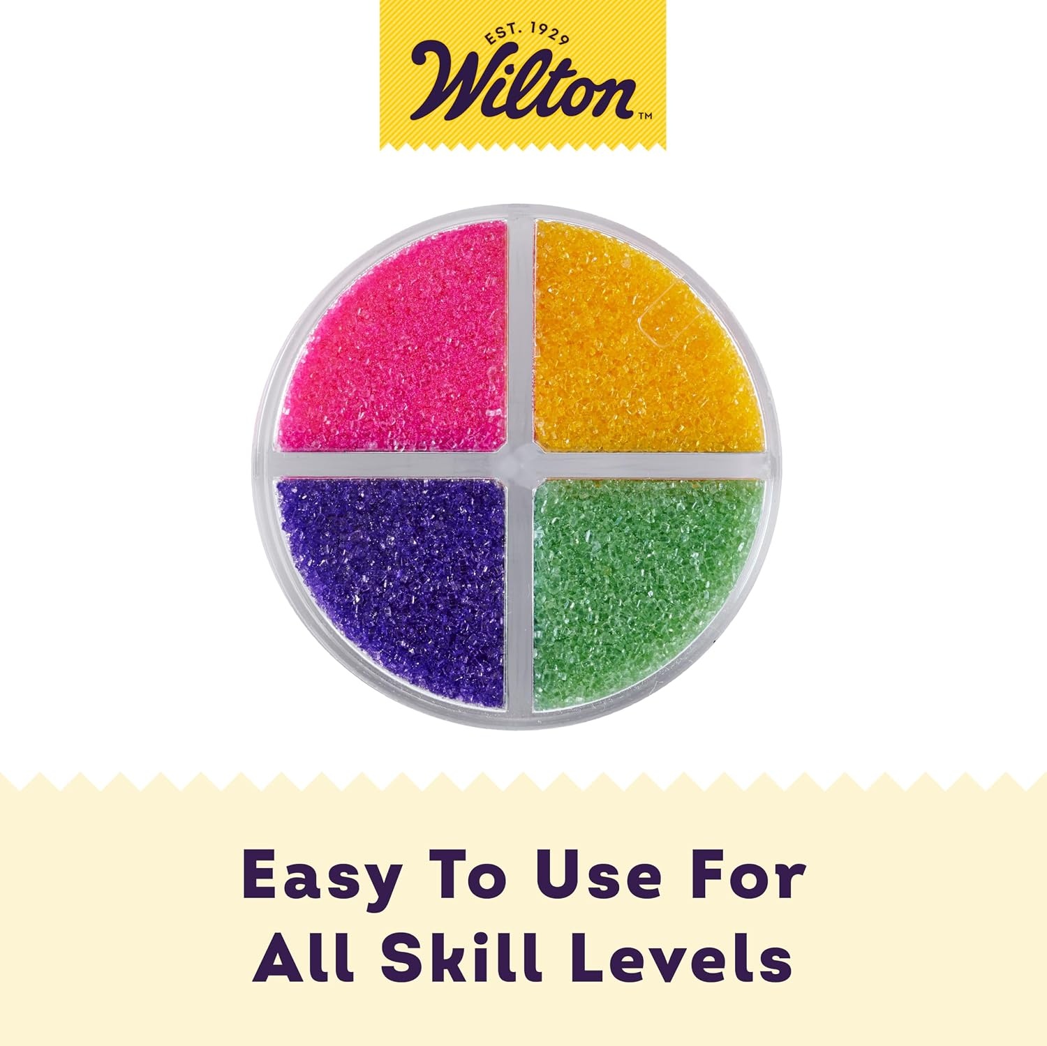 image:imageWilton Bright Colored Sugar Sprinkles Medley Pink Purple Yellow amp Green Sparkling Sugars for Cupcakes Cookies Ice Cream amp Cake Decorating 44 ozBaking Supplies 44 oz