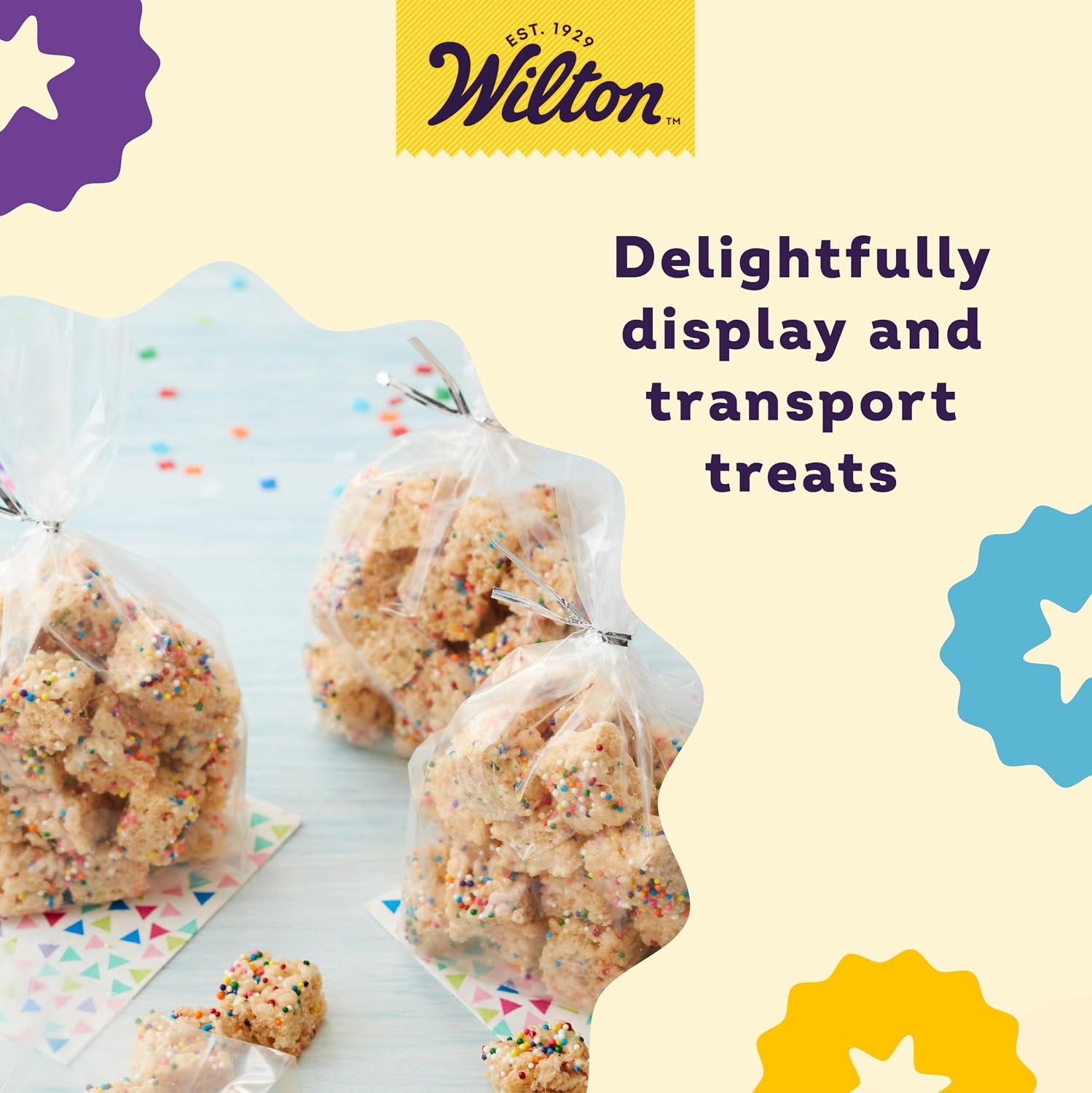 image:imageWilton Clear Treat Party Bags 4 x 95 in 150Pack50 Pack
