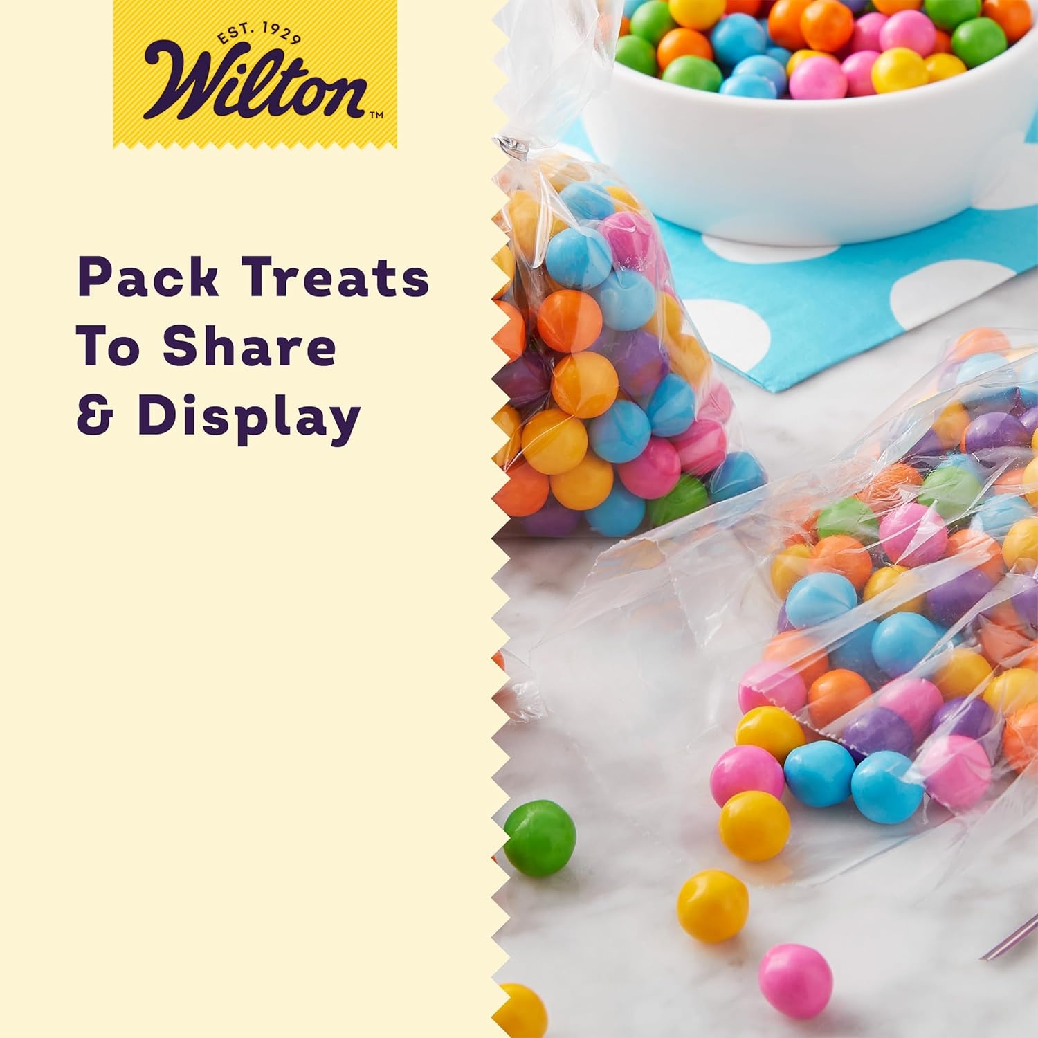image:imageWilton Clear Treat Party Bags 4 x 95 in 150Pack50 Pack