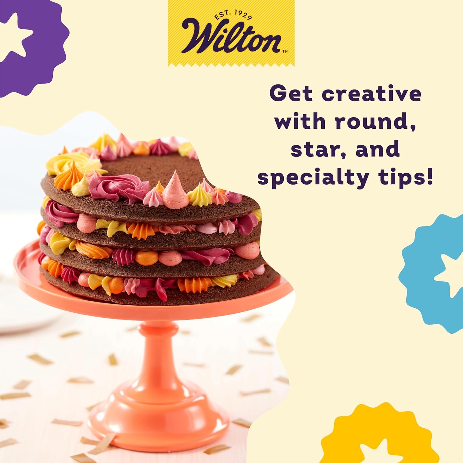 image:imageWilton Deluxe Piping Tip Set Petals Leaves 25Piece0