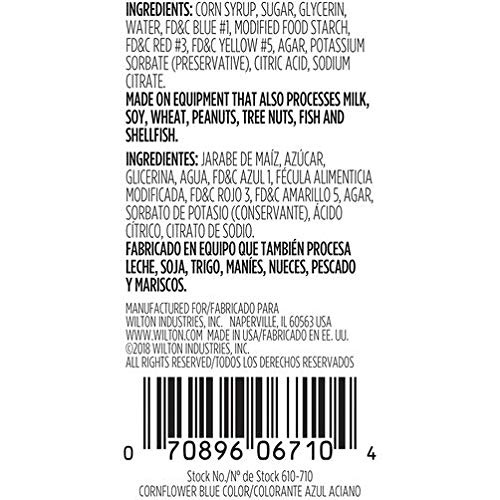 image:imageWilton Gel Food Coloring Highly Concentrated GelBased Icing Color for Frosting Fondant Batter amp Dough Vibrant amp Blendable Cake Decorating Dye 1 oz Cornflower BlueCopper