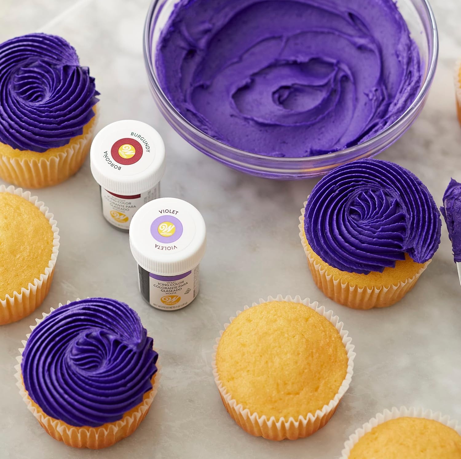 image:imageWilton Gel Food Coloring Highly Concentrated GelBased Icing Color for Frosting Fondant Batter amp Dough Vibrant amp Blendable Cake Decorating Dye 1 oz Cornflower BlueViolet