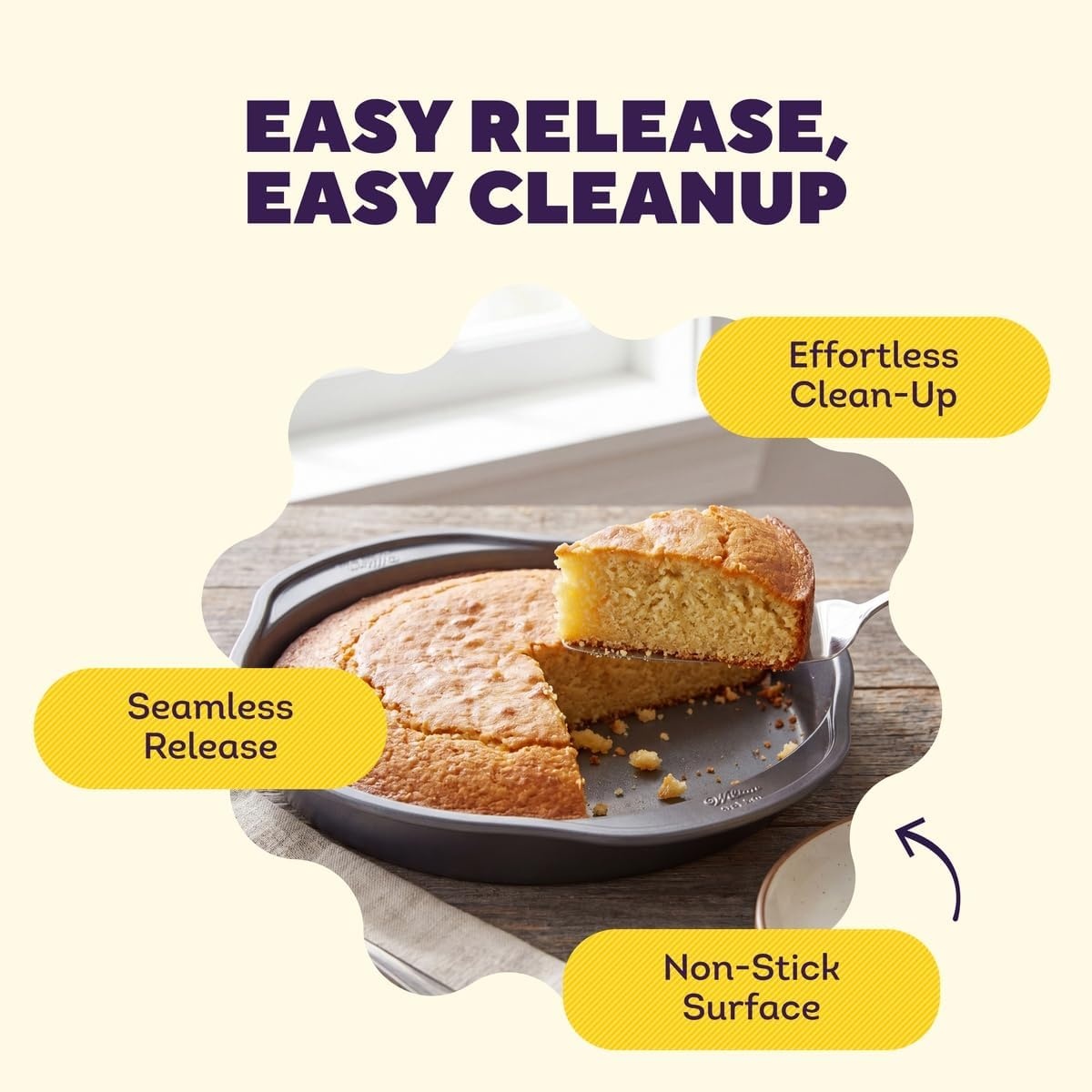 image:imageWilton Gold NonStick Round Cake Pan Made Without PFAS 9 x 15 inROUND