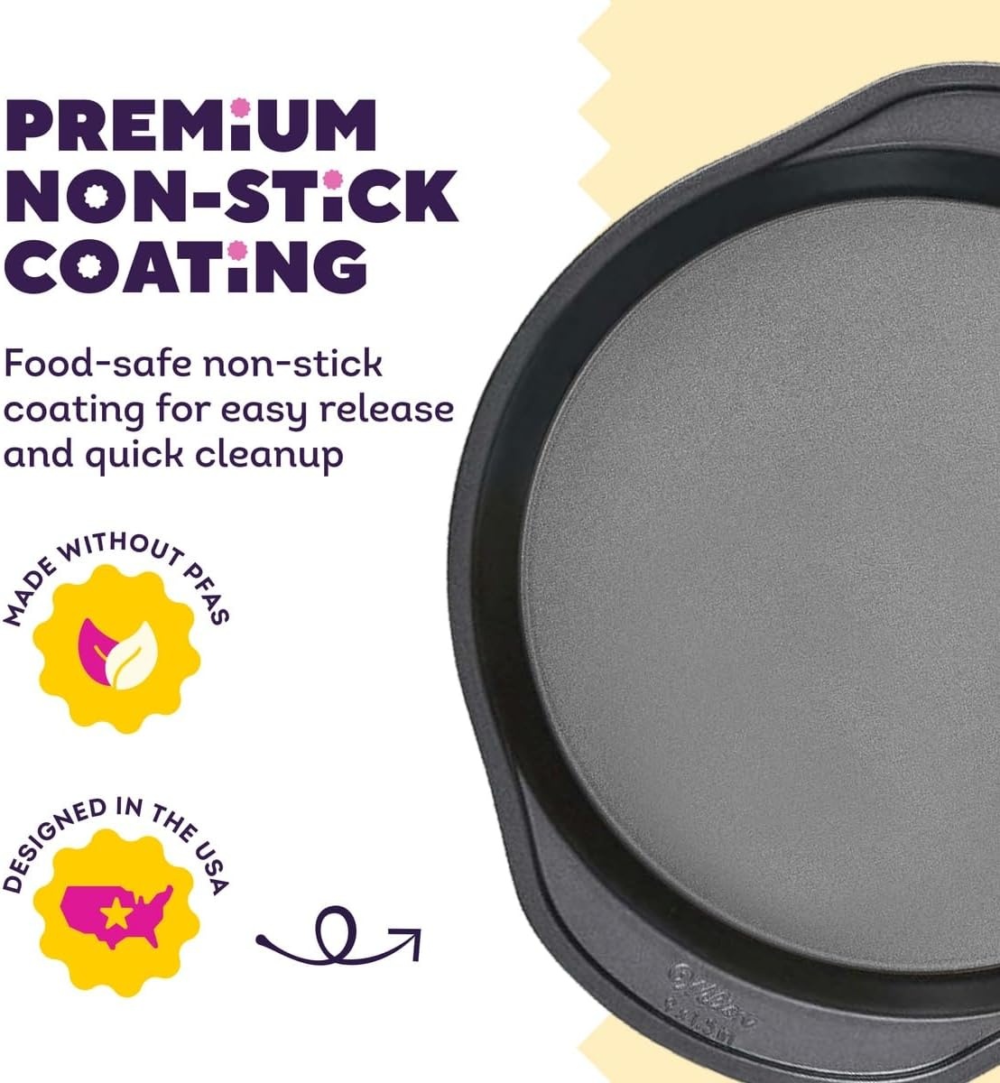 image:imageWilton Gold NonStick Round Cake Pan Made Without PFAS 9 x 15 inROUND