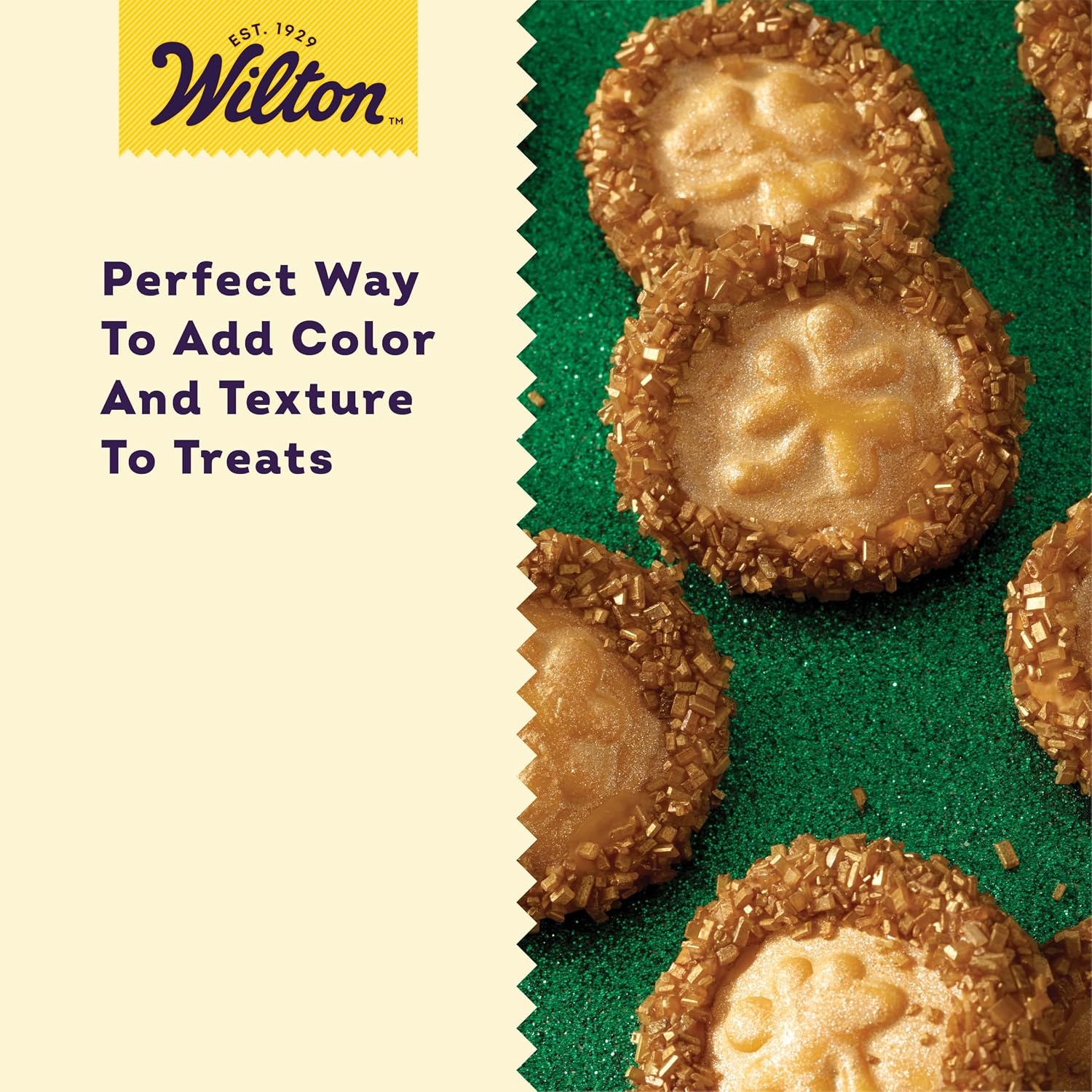 image:imageWilton Pearlized Sugar Sprinkles for Cookie amp Cake Decorating 522 oz GoldGold