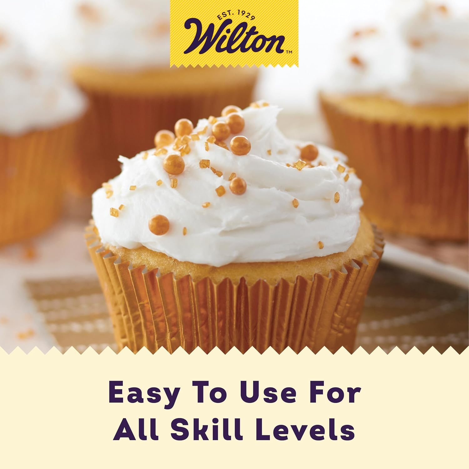 image:imageWilton Pearlized Sugar Sprinkles for Cookie amp Cake Decorating 522 oz GoldGold