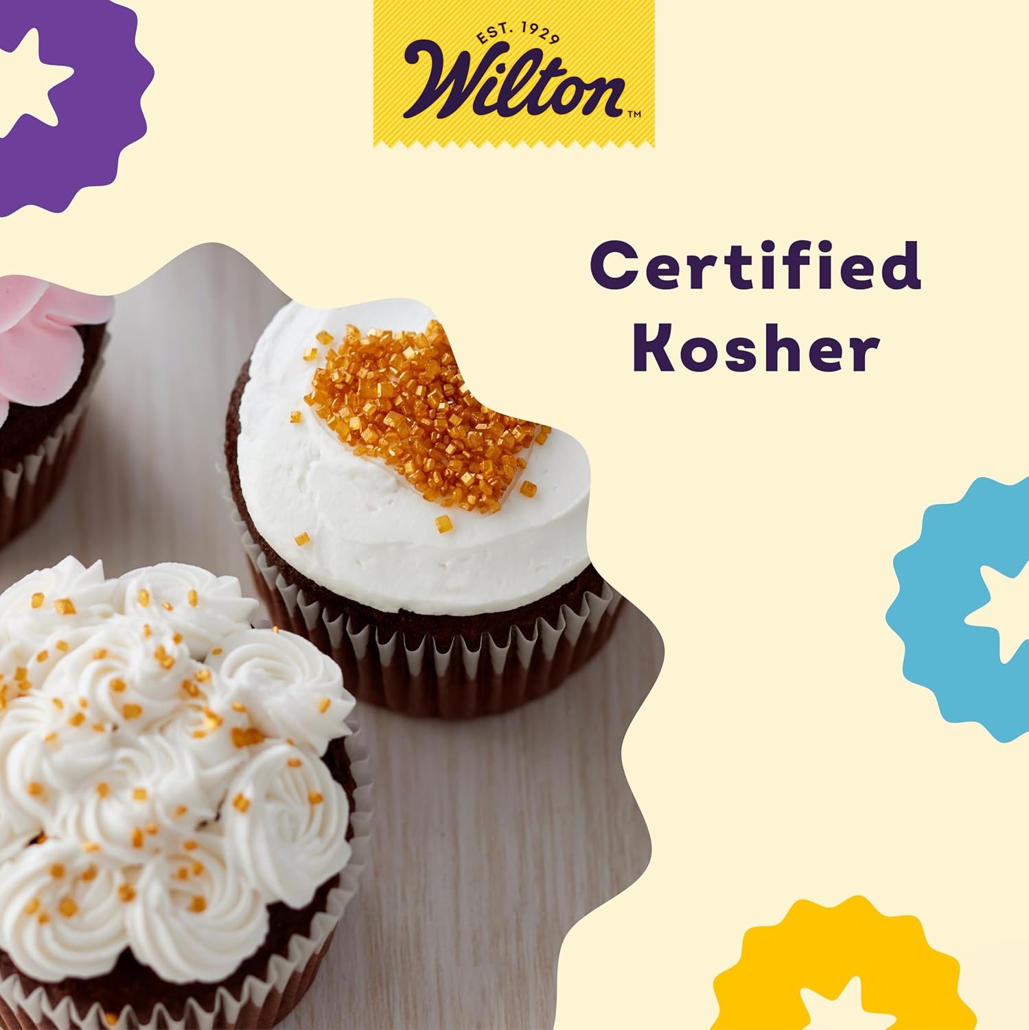 image:imageWilton Pearlized Sugar Sprinkles for Cookie amp Cake Decorating 522 oz GoldGold