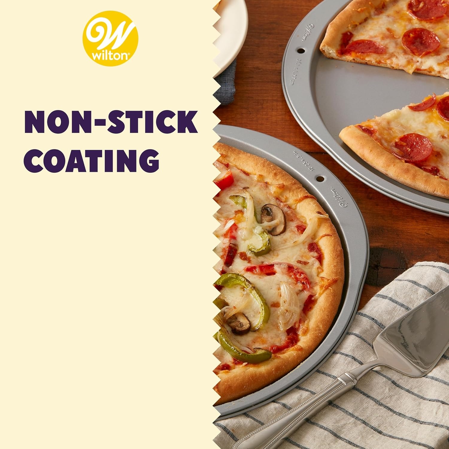 image:imageWilton Recipe Right 12Inch Pizza Pans 2Piece Set Steel12 Inch 2 Pack