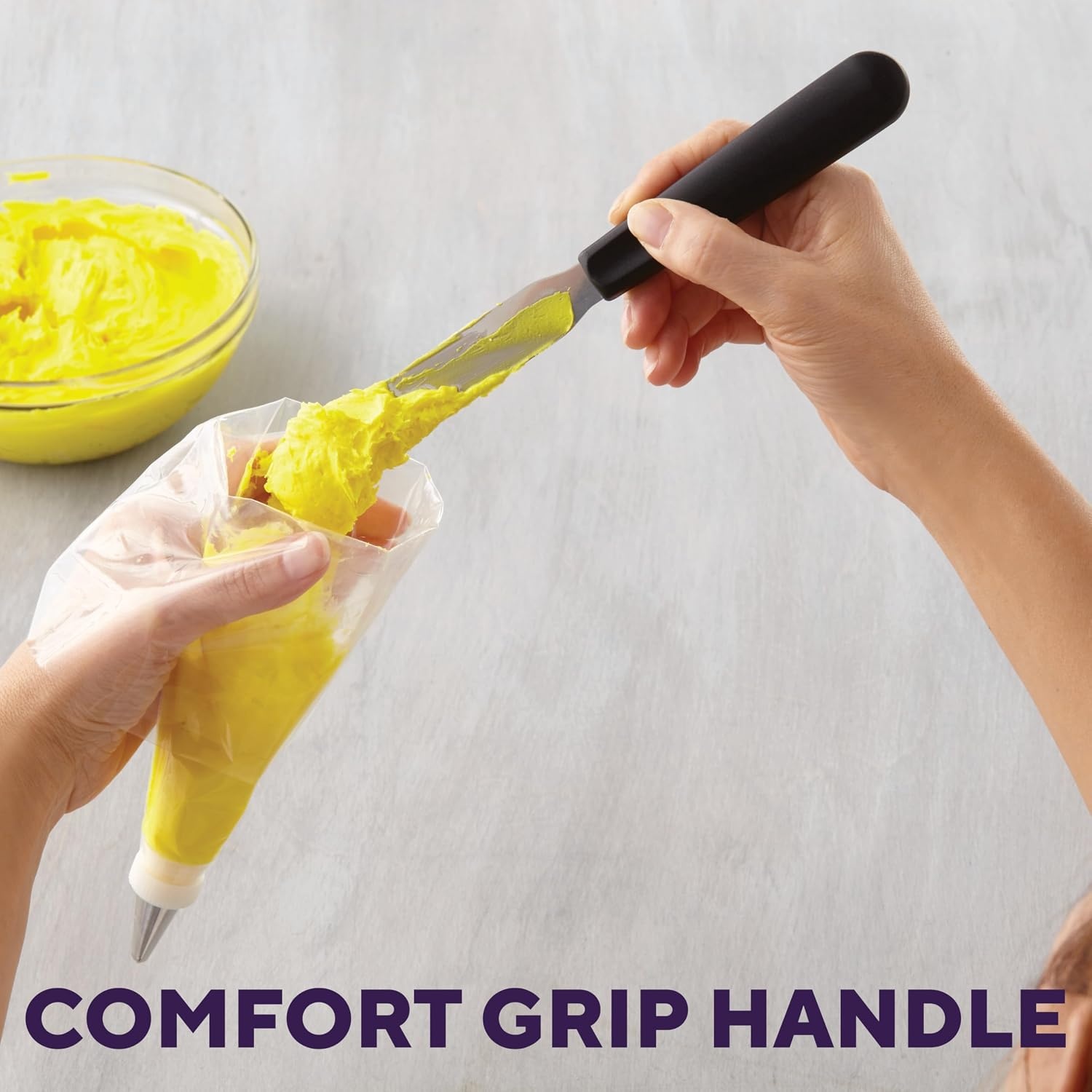 image:imageWilton Straight Frosting Spatula Ergonomic Handle 11 Inch Black9 inch Straight Spatula Pack of 1