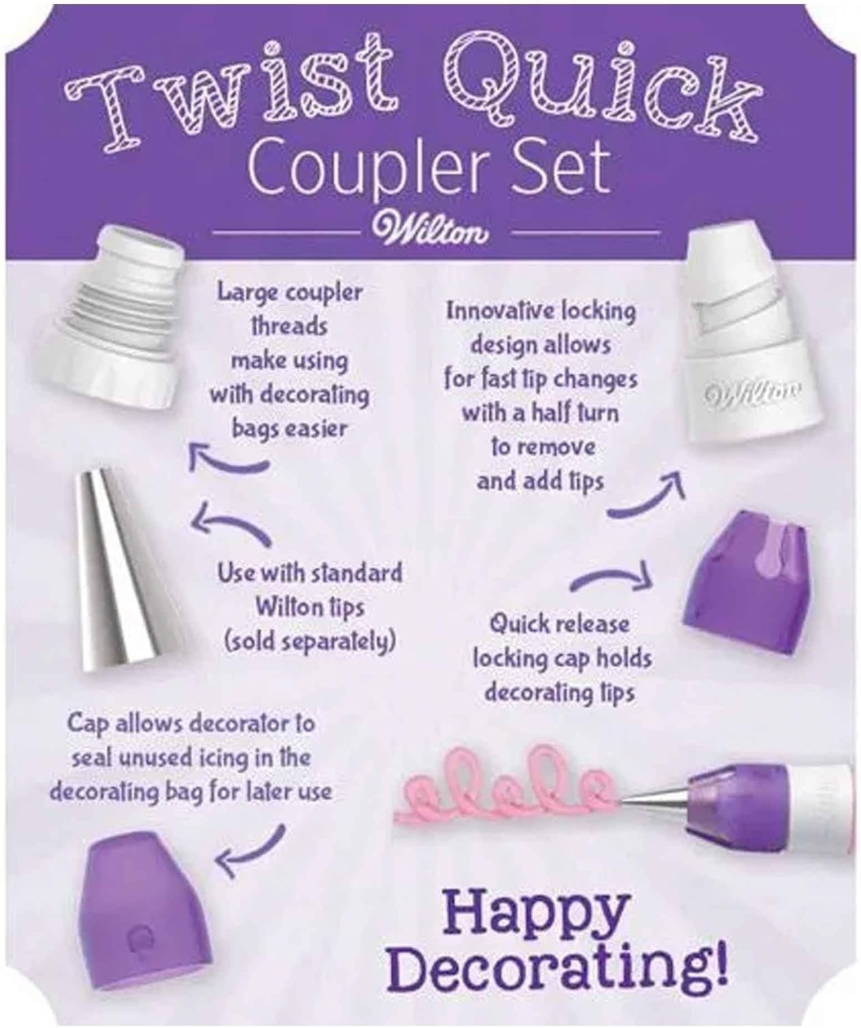 image:imageWilton Twist Quick Decorating Coupler 4PiecesWhite