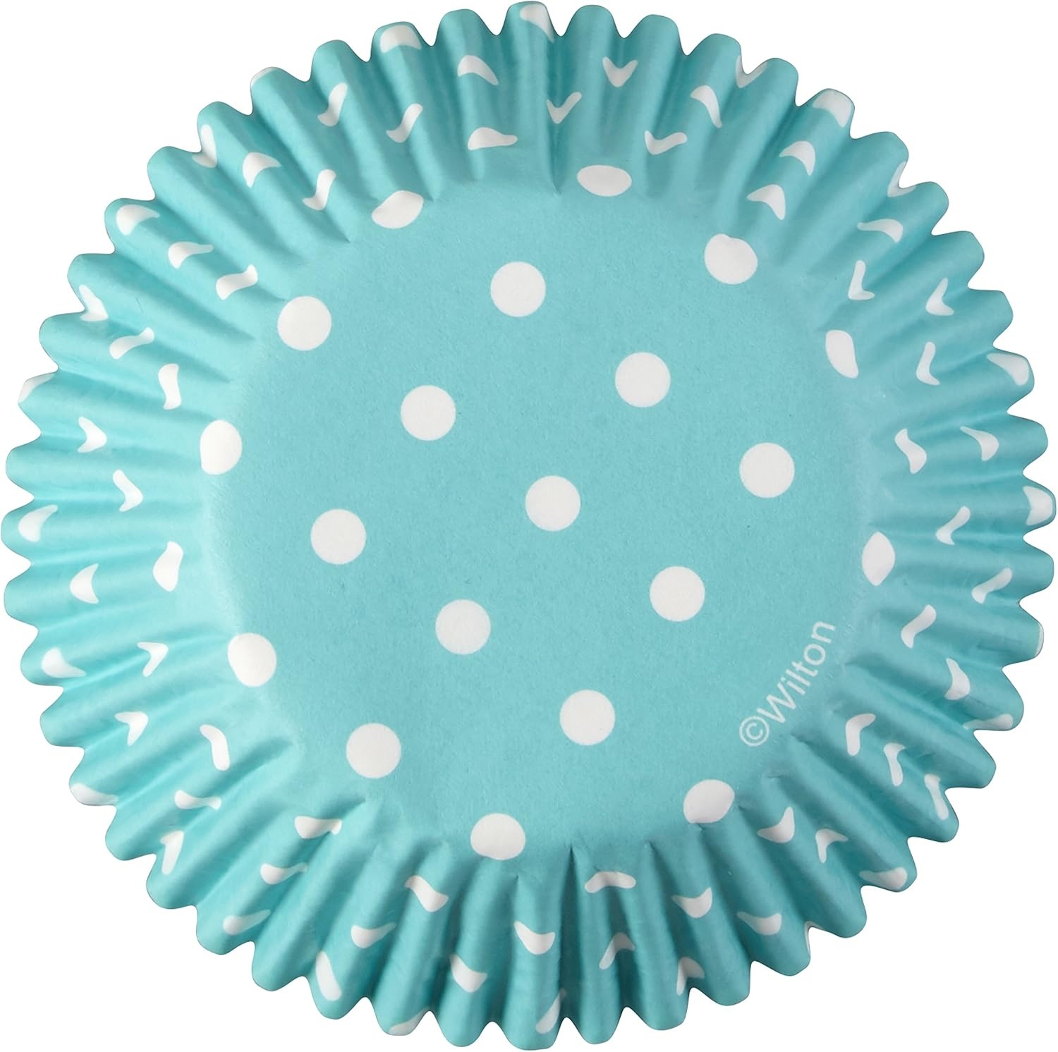 image:imageWilton White Standard 75 Baking Cups Single PackTeal With White Dots