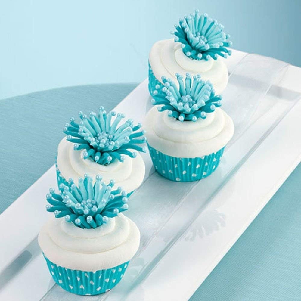 image:imageWilton White Standard 75 Baking Cups Single PackTeal With White Dots