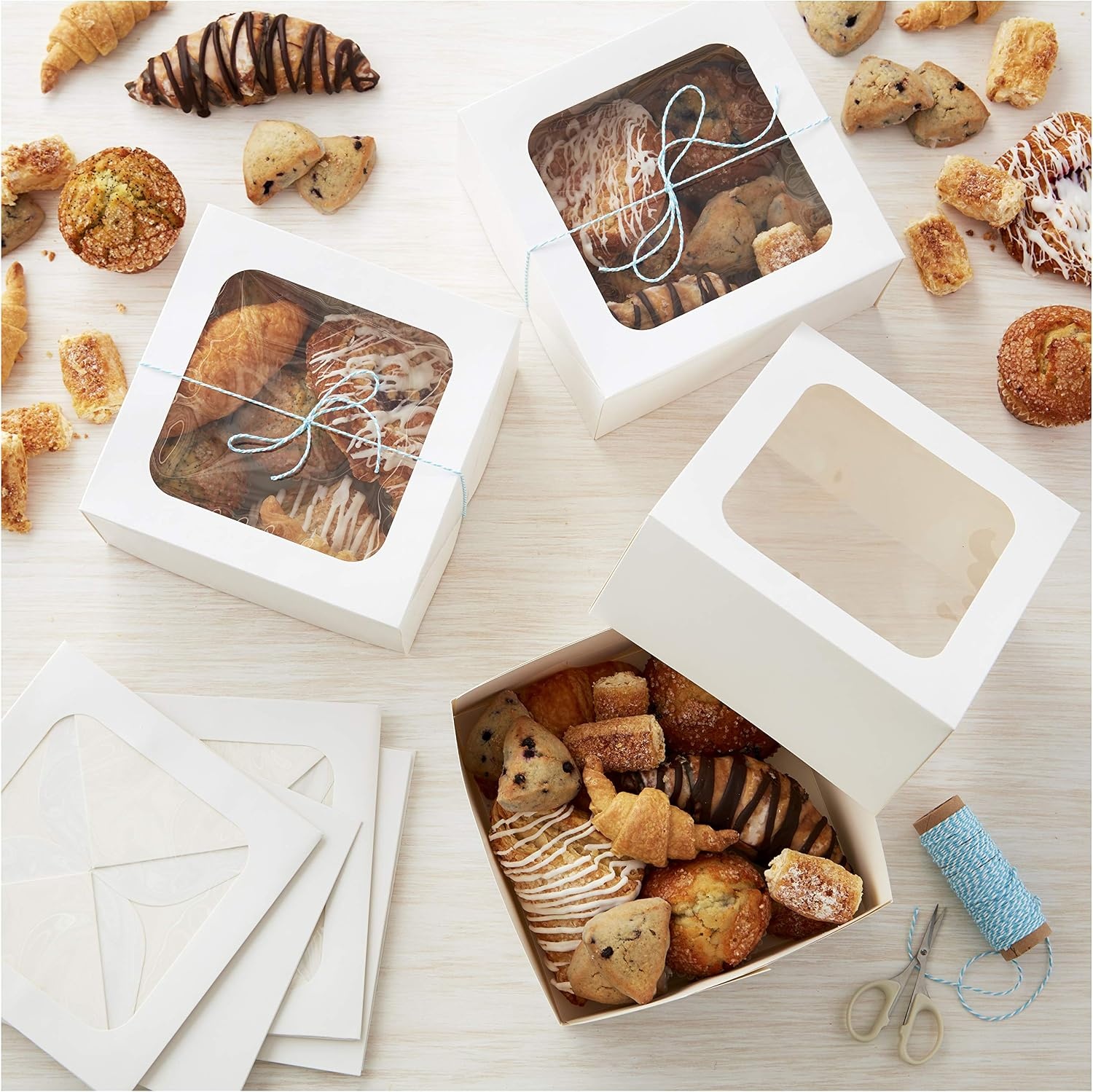 image:imageWilton White Treat Boxes with Windows Mini Cakes 9PieceAssorted