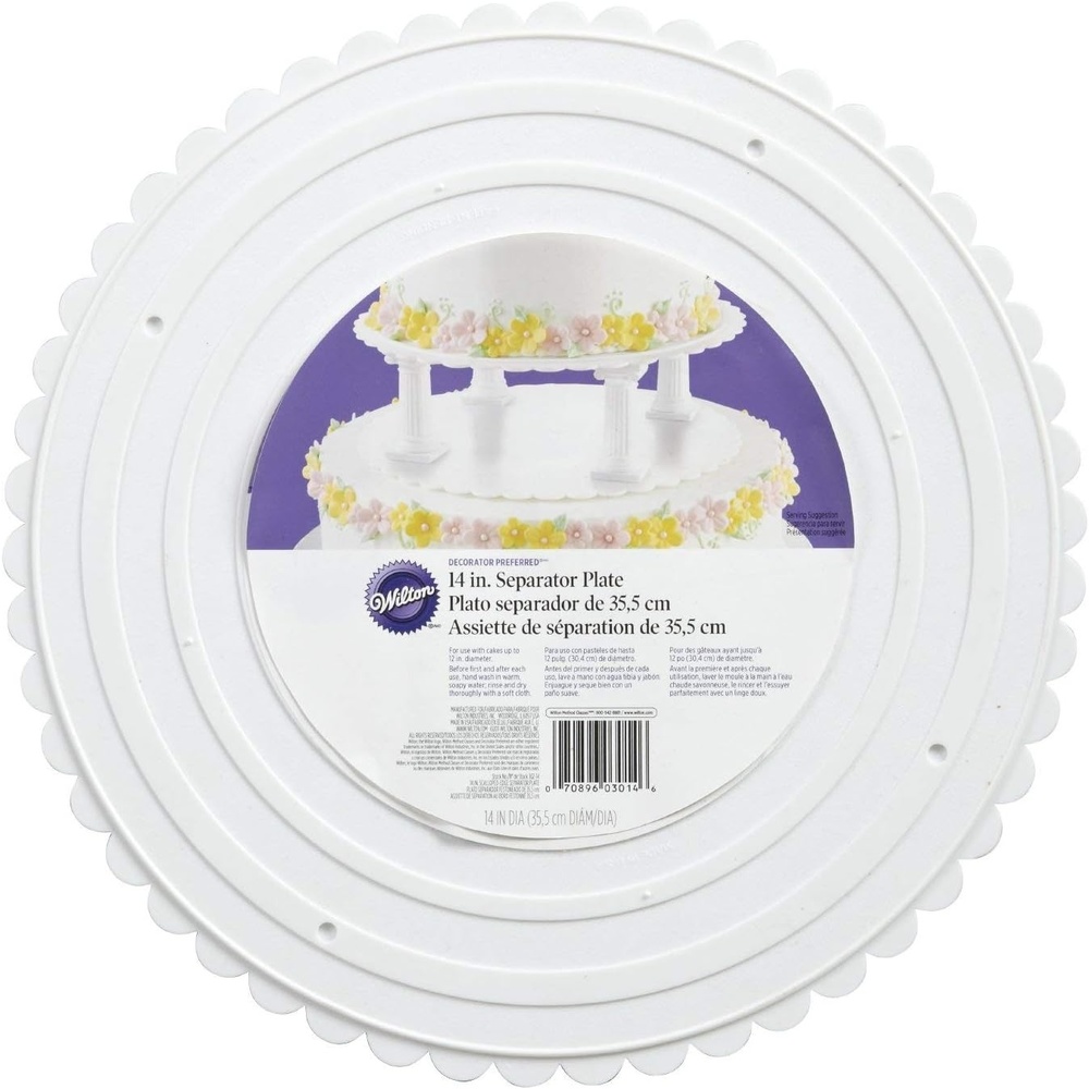 image:imageWilton 14Inch Scalloped Round Cake Separator Plates14in