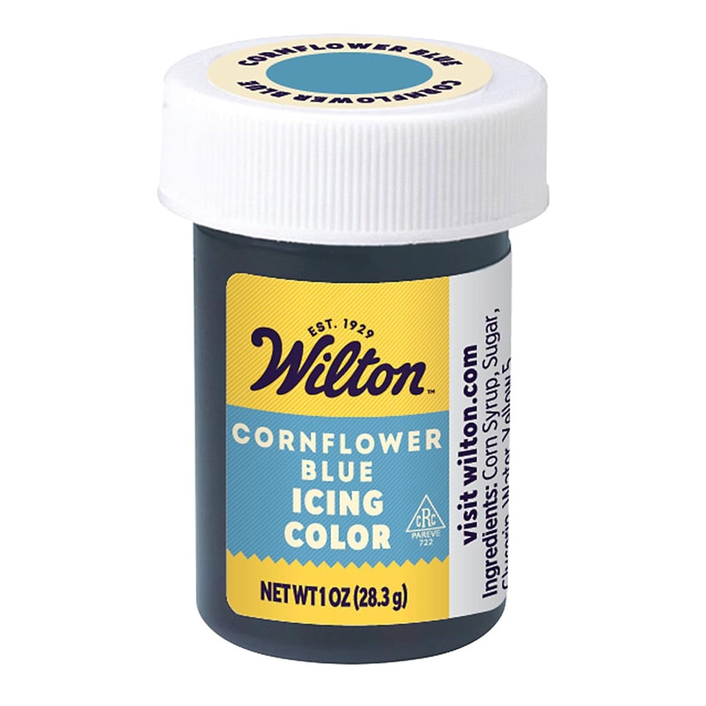 image:imageWilton Gel Food Coloring Highly Concentrated GelBased Icing Color for Frosting Fondant Batter amp Dough Vibrant amp Blendable Cake Decorating Dye 1 oz Cornflower BlueBlue