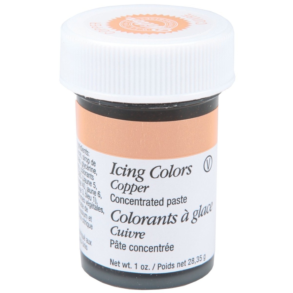 image:imageWilton Gel Food Coloring Highly Concentrated GelBased Icing Color for Frosting Fondant Batter amp Dough Vibrant amp Blendable Cake Decorating Dye 1 oz Cornflower BlueCopper
