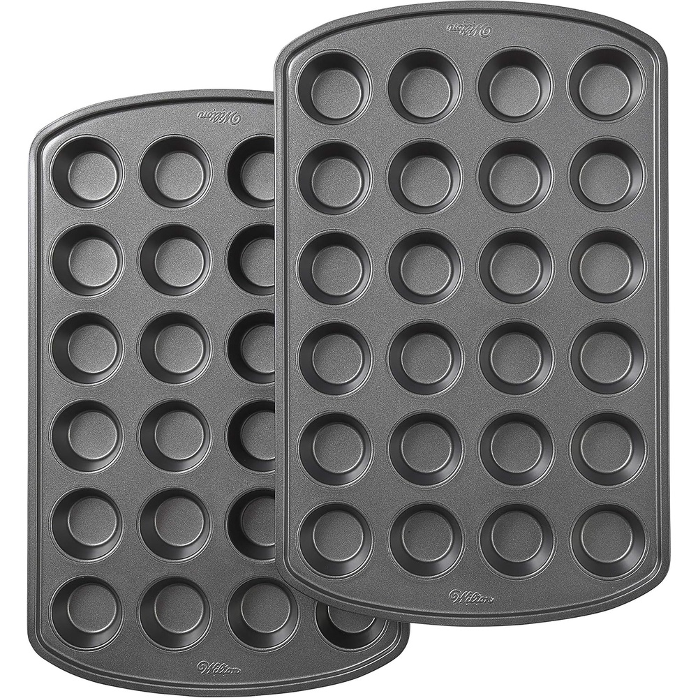 image:imageWilton Gold NonStick Muffin Top Pan Made Without PFAS 11 x 16 inMini 24 Cup 2Pack