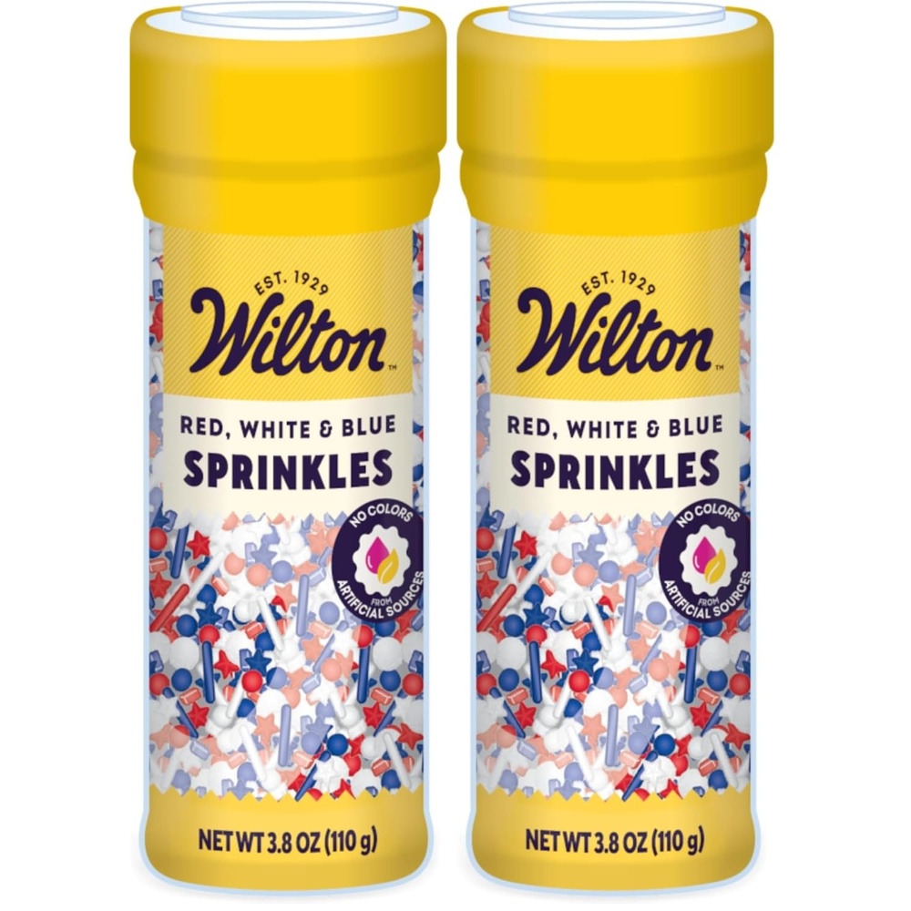 image:imageWilton Patriotic Edible Sprinkle Mix Nonpareils Jimmies 38 oz 4Pack38 Ounce Pack of 2