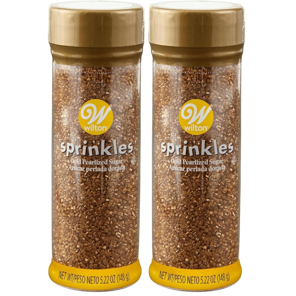 image:imageWilton Pearlized Sugar Sprinkles for Cookie amp Cake Decorating 522 oz GoldDorado