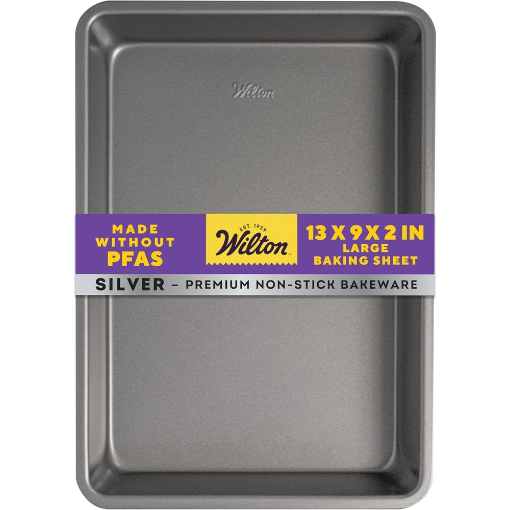 image:imageWilton Silver NonStick Oblong Cake Pan Made Without PFAS 13 x 9 x 2 in13 X 9 X 2 IN Pack of 6