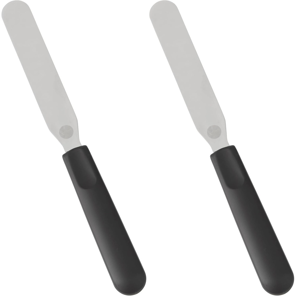 image:imageWilton Straight Frosting Spatula Ergonomic Handle 11 Inch Black11 inch  Straight Spatula Pack of 2