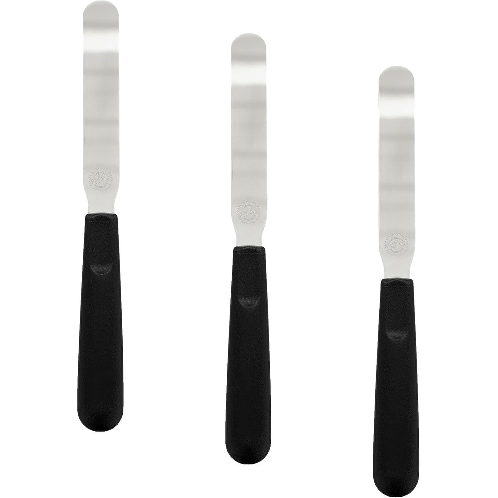 image:imageWilton Straight Frosting Spatula Ergonomic Handle 11 Inch Black9 inch Straight Spatula Pack of 3