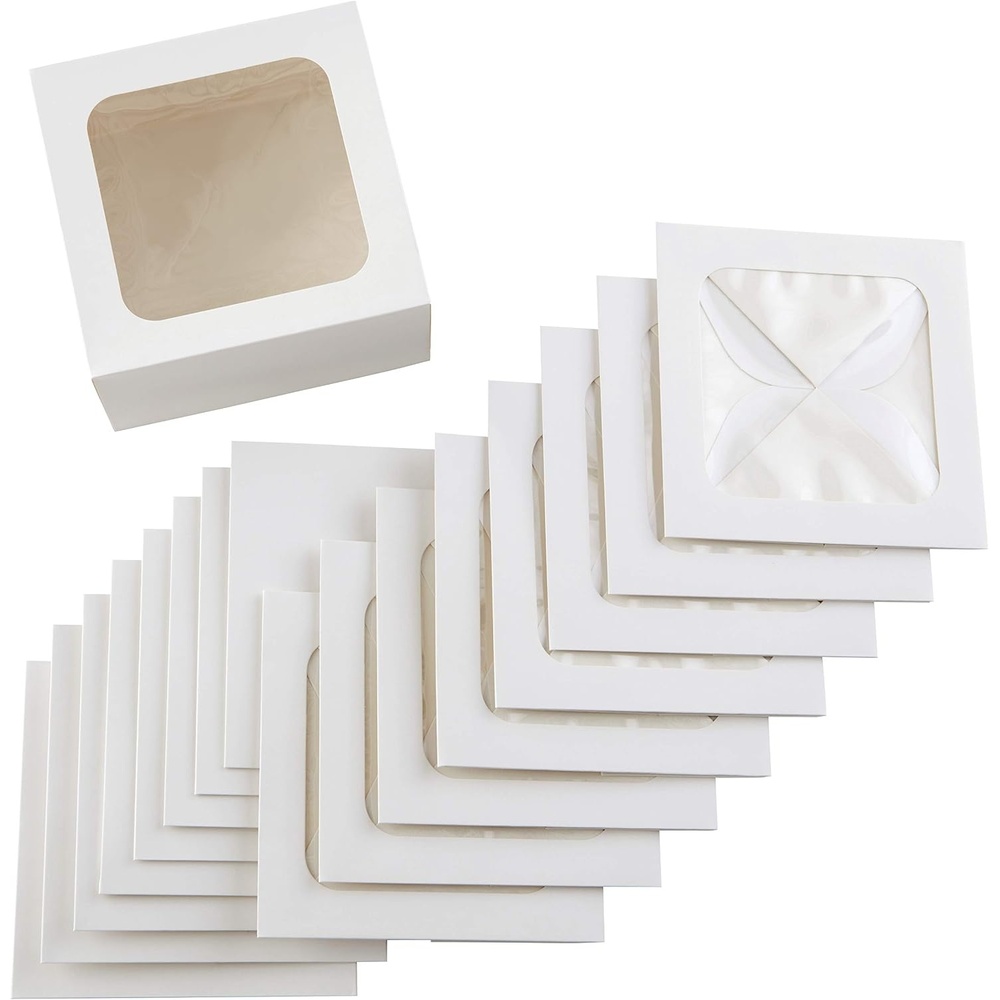 image:imageWilton White Treat Boxes with Windows Mini Cakes 9PieceAssorted