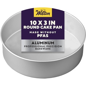 Wilton 6 in. Round Cake Pan, 3 in. Deep Aluminum Bakeware for Tall Cakes, Rust-Resistant, Even Heating, Professional Quality(10 inches)