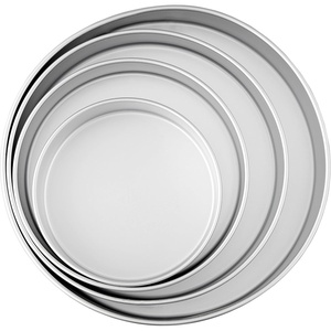 Wilton Aluminum Round Cake Pan, Made Without PFAS, 6 in(4-Piece Set (Medium and Large))
