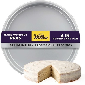Wilton Aluminum Round Cake Pan, Made Without PFAS, 6 in(6 in. (Pack of 1))