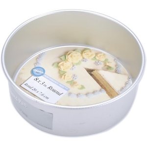 Wilton Aluminum Round Cake Pan, Made Without PFAS, 6 in(8 x 3 in. (Pack of 1))