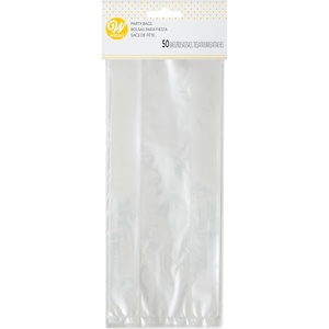 Wilton Clear Treat Party Bags, 4 x 9.5 in., 150-Pack(50 Pack)