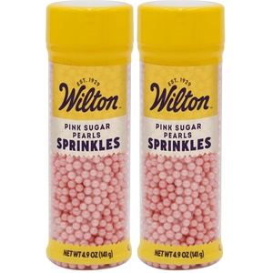 Wilton Decorating Sugar Pearls, Cake Sprinkles, 5 oz., Black(ורוד)