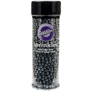 Wilton Decorating Sugar Pearls, Cake Sprinkles, 5 oz., Black(Black)