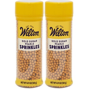 Wilton Decorating Sugar Pearls, Cake Sprinkles, 5 oz., Black(Dorado)