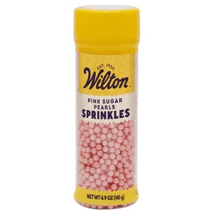 Wilton Decorating Sugar Pearls, Cake Sprinkles, 5 oz., Black(Pink)