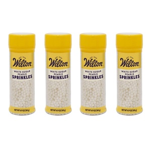 Wilton Decorating Sugar Pearls, Cake Sprinkles, 5 oz., Black(White)