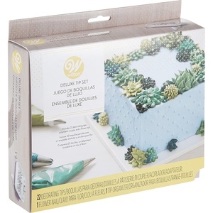 Wilton Deluxe Piping Tip Set, Petals Leaves, 25-Piece(Deluxe Tip Set)