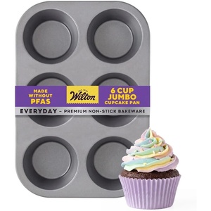 Wilton Everyday Non-Stick Jumbo Muffin Pan, Made Without PFAS, 6-Cup(6-cup)