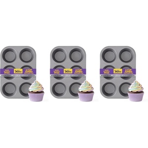 Wilton Everyday Non-Stick Jumbo Muffin Pan, Made Without PFAS, 6-Cup(6-cup (Pack of 3))