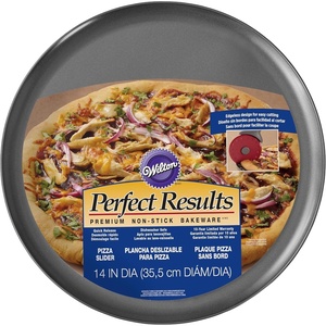 Wilton Gold Non-Stick 14 in Pizza Crisper, Warp-Resistant Bakeware, Made without PFAS, Packaging May Vary(14 in. Pizza Pan)
