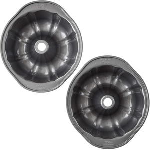 Wilton Gold Non-Stick Fluted Tube Cake Pan, Made Without PFAS, 9.49 in(9 x 3.37 in.)