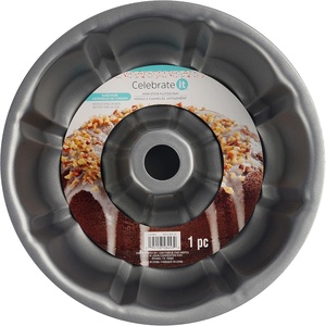 Wilton Gold Non-Stick Fluted Tube Cake Pan, Made Without PFAS, 9.49 in(9.49 x 3.37 in.)
