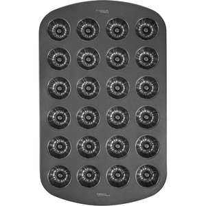 Wilton Gold Non-Stick Mini Fluted Tube Pan, Made Without PFAS, 12-Cavity(24 Cavity (16.5 x 10.5 in))