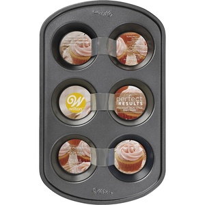 Wilton Gold Non-Stick Muffin Top Pan, Made Without PFAS, 11 x 16 in(Standard – 6 Cup)