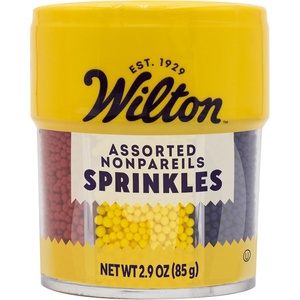 Wilton Nonpareils 6-Mix Sprinkle Assortment, Bright Rainbow Sprinkles for Cakes, Cupcakes, Cookies & Desserts, Colorful Baking Decoration for Birthdays & Holidays, 3 oz.(Baking Supplies)