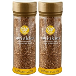 Wilton Pearlized Sugar Sprinkles for Cookie & Cake Decorating, 5.22 oz., Gold(Dorado)