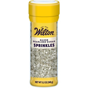 Wilton Pearlized Sugar Sprinkles for Cookie & Cake Decorating, 5.22 oz., Gold(Silver)