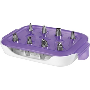 Wilton Piping Tip Set, Cupcake Decorating, 9-Piece with Carrying Case(8-Piece)
