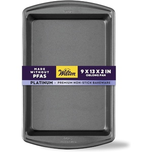 Wilton Platinum Non-Stick Oblong Baking Pan, Made Without PFAS, 13 x 9 in(Standard)